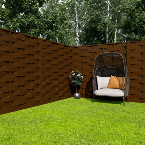 Bergz Enlaceia Fence Panels Bowlan Forest Brown